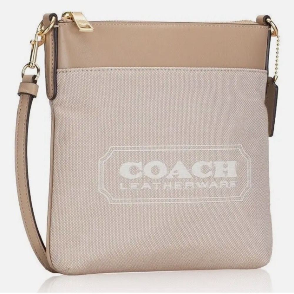 Coach Badge Jacquard Kitt Crossbody